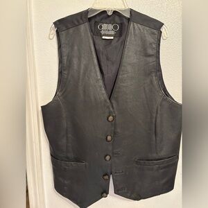 Antonio Giovanni vintage leather vest M
